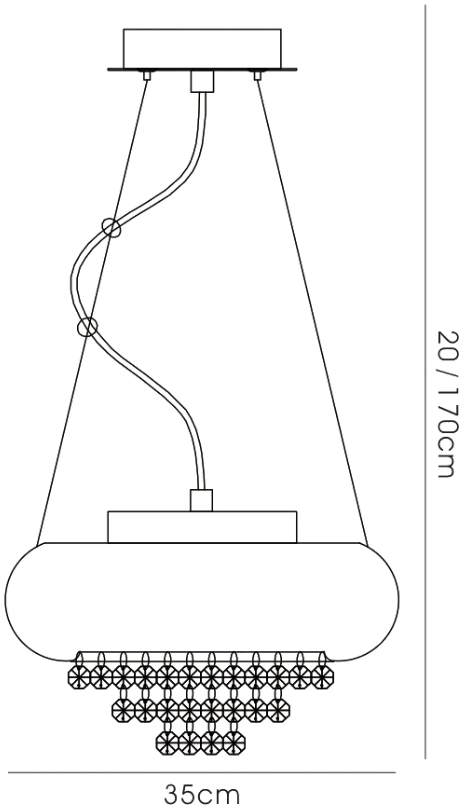 Phyllis Crystal Ceiling Lights Diyas Single Crystal Pendants